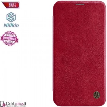 Odinis dėklas Nillkin qin serijos - raudonas (Apple Iphone 12 Mini)